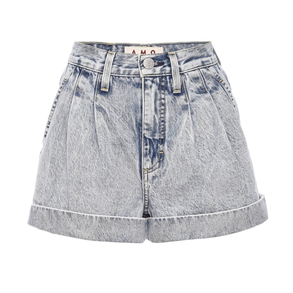Amo Denim Marcella Pleated Short- Frosty, 25- NWT